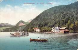 ST GILGEN (Salzburg) - Fürberg, Salzkammergut, Dampfschiff, Gel.1915, Ecken Bestossen - St. Gilgen