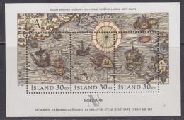 Iceland 1991 Nordia M/s ** Mnh (24757B) - Hojas Y Bloques