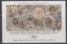 Iceland 1989 Nordia M/s ** Mnh (24757C) - Hojas Y Bloques