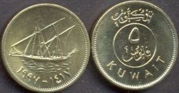 Kuwait 5 Fils 1997 (1417) UNC -- Ship - Kuwait