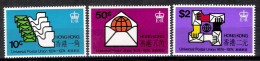 Hong-Kong-1974-1979-1980-3-Serie-Nuove UPU - Metro-e-Queen-Mother Illing. New MNH - Ungebraucht