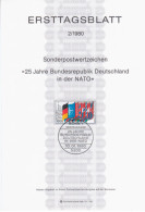 Germany 1980-2 ETB ERSTTAGSBLATT "25 Jahre Bundesrepublik Deutschland In Der NATO" First Day Sheet, Bonn - 1974-1980