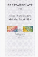 Germany Deutschland 1981-10 Fur Den Sport, Rowing, Sky Gliding Plane Aviation, Canceled In Bonn - 1974-1980