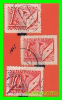 ESLOVAQUIA  ( SLOVENSKO  EUROPA  )  3 SELLOS  AÑO 1939-40 - Usados