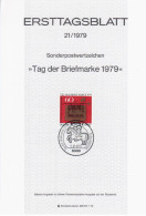 Germany Deutschland 1979-21 Tag Der Briefmarke, Stamp Day, Horse Horses, First Day Sheet, Canceled In Bonn - 1974-1980