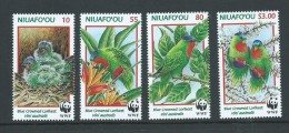 Tonga Niuafo´ou 1998 Birds Lorikeets WWF Set 4 Mint - Tonga (1970-...)