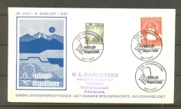 1967 , GROENLANDIA , SOBRE CONMEMORATIVO KATÁNGUT EKSPEDITIONEN , RASMUSSEN - Briefe U. Dokumente