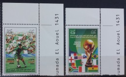 Algeria 2010 Complete Set 2v. MNH - South Africa World Championship Football Cup Soccer - DATED CORNER - Algeria (1962-...)