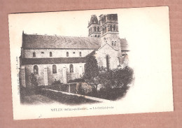 CPA 77 MELUN La Cathédrale (HACHETTE N) UNUSED DOS NON DIVISE - Melun