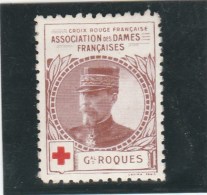 Vignette Militaire Croix Rouge - Association Des Dames Françaises - Général Roques - Croce Rossa