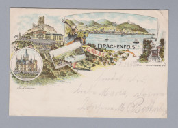 AK DE NO-WE DRACHENFELS 1897-06-29 Drachenfels Litho A. Henry - Drachenfels