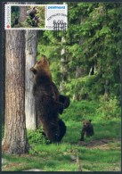 DENMARK / DANEMARK (2016) - ATM NORDIA 2016 - Jyväskylä, Finland - Maximum Card - Brown Bear, Ours, Oso (Ursus Arctos) - Automatenmarken [ATM]