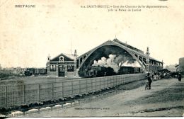 N°49984 -cpa Saint Brieuc -gare Des Chemins De Fer Départementaux- - Gares - Avec Trains