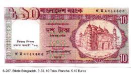 6-287. Billete Bangladesh P-33 . 10 Takas (conmemorativo) 1996 - Bangladesh