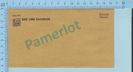 Enveloppe Soo Line Railroad Form 431 Railroad Service , 2 Scans - Railway