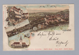 AK ZHs ZÜRICH HÖNGG 1898-03-22 Höngg Litho Künzli Werbung Cacao Korff Karte - Höngg