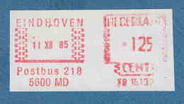 213393 / 1985 - *125 CENT , EINDHOVEN Meter Stamp POSTBUS 218 , Netherlands Nederland Pays-Bas Paesi Bassi Niederlande - Lettres & Documents