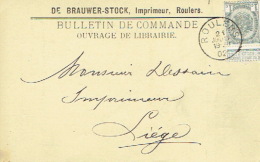 CP/PK Publicitaire ROESELARE 1910 - DEBRAUWER-STOCK - Drukker - Roeselare