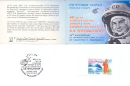 Russia 2003, Space, Tereshkova, Booklet - Autres & Non Classés