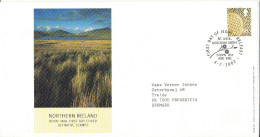Great Britain FDC 4-7-2002 Definities Issue Northern Ireland With Cachet Sent To Denmark - 2001-2010 Em. Décimales