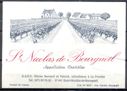 214 - Saint Nicolas De Bourgueil - G.A.E.C. Olivier Bernard Et Patrick Viticulteurs à La Forcine 37140 St Nicolas De Bou - Rotwein