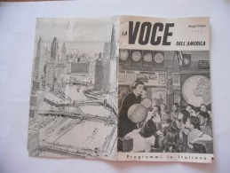 RIVISTA LA VOCE DELL'AMERICA 1952 PROGRAMMI RADIO IN ITALIANO - Textos Científicos