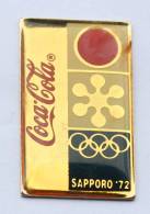 Pin's COCA COLA -  J.O  D'hiver SAPPORO' 72 - Anneaux Olympiques - Drapeau Japonais - Flocon - Premier Taïwan - F690 - Coca-Cola