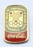 Pin's COCA COLA -  10° J.O  D'hiver GRENOBLE 1968 - Logo Des J.O - Anneaux Olympiques - Premier Taïwan - F691 - Coca-Cola