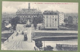CPA - SEINE SAINT DENIS - PANTIN - VUE PANORAMIQUE  PLACE DE LA MAIRIE - Belle Animation, Tramways, Attelages - G.F. - Pantin