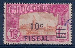 GUADELOUPE - F 64  10C SUR 1F75 TIMBRE POSTAL UTILISATION FISCALE - OBLITERE - Oblitérés