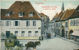 DE EDENKOBEN / Hauptstrasse Mit Hotel Zum Goldenen Schaf / CARTE COULEUR - Edenkoben