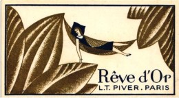 CARTE PARFUMEE . REVE D OR   L.T. PIVER .. - Anciennes (jusque 1960)