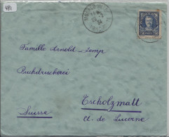 Lettre De Monaco De 1934 Pour Les Escholzmatt Suisse - YT N° 118 Seul Sur Lettre - Enveloppe - Brieven En Documenten