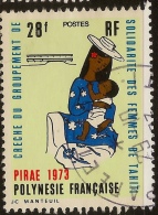 FRENCH POLYNESIA 1973 28f Creche SG 171 U #VD52 - Used Stamps