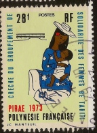 FRENCH POLYNESIA 1973 28f Creche SG 171 U #VD52 - Usati