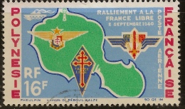 FRENCH POLYNESIA 1964 16f War Effort SG 37 U #VD62 - Usati