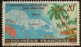 FRENCH POLYNESIA 1962 20f Conference SG 22 U #VD41 - Oblitérés