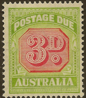 AUSTRALIA 1938 3d Postage Due SG D115 HM #VH55 - Port Dû (Taxe)