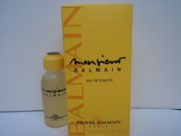 BALMAIN" MONSIEUR BALMAIN"   MINI EDT 5 ML LIRE & VOIR!! - Miniatures Hommes (avec Boite)