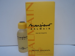 BALMAIN" MONSIEUR BALMAIN"   MINI EDT 5 ML LIRE & VOIR!! - Miniatures Men's Fragrances (in Box)