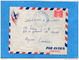 MARCOPHILIE- Lettre FM -MAURITANIE-cad-ATAR + Cachet Mil De Place1956- Stamp FM N°12 Pour Françe - Covers & Documents