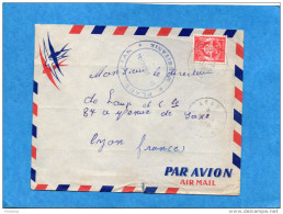 MARCOPHILIE- Lettre FM -MAURITANIE-cad-ATAR + Cachet Mil De Place1956- Stamp FM N°12 Pour Françe - Cartas & Documentos