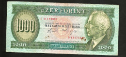 UNGHERIA / HUNGARY / MAGIAR  - NATIONAL BANK - 1000 FORINT (Budapest - 1992) - Ungheria