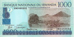 RWANDA 1000 FRANCS 1998 P-27 UNC NARROW SER. [ RW126b ] - Ruanda