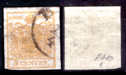 L.V.0001c - 1850 - Sassone N. 1 (o) Used - Privo Di Difetti Occulti - - Lombardo-Venetien