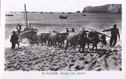 Portugal - Nazaré - Pêcheurs - Attelage Boeufs - Bâteau Pêche - Leiria