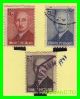 TURQUIA  ( TURKEY  EUROPA )  3 SELLOS  AÑO  1948 - Used Stamps