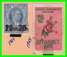 TURQUIA  ( TURKEY  EUROPA )  2 SELLOS  AÑO  1955-59 - Nuovi