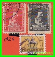 TURQUIA  ( TURKEY  EUROPA  )  3 SELLOS AÑO 1926 - Used Stamps