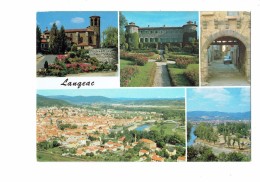 Delcampe - Cpsm - 43 - LANGEAC - Multivues - Camping Vue Générale Aérienne - - Langeac